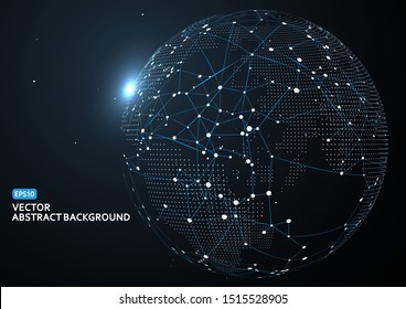 3D abstract concept world or earth, internationalization and globalization	