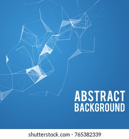 3d abstract connection background and science color neon background with space for copy. Plexus digital wallpaper. Business presentation concept. Medical structure and artificial intelligence 