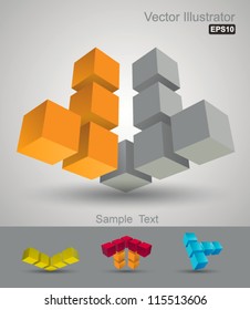 3D abstract cube