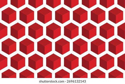 Plano de fundo de forma de hexágono de cubo abstrato 3d. Padrão de hexágonos simples com fundo abstrato geométrico.