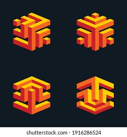3D Abstract Cube vector is suitable for company