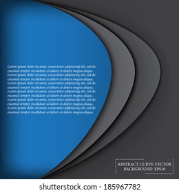 3D Abstract curve overlap on blue background used for web design.EPS 10 format
