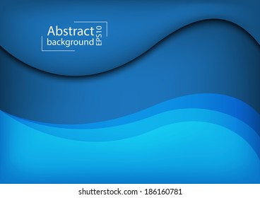 3D Abstract curve overlap on blue background used for web design.EPS 10 format
