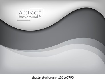 3D Abstract curve overlap on white background used for web design.EPS 10 format