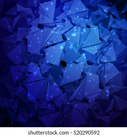 3d abstract dark blue background, futuristic concept design.