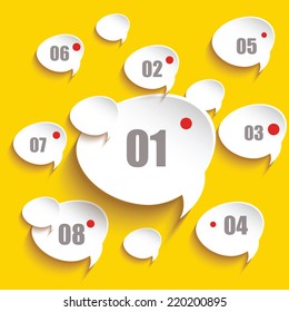 3d abstract design with yellow background