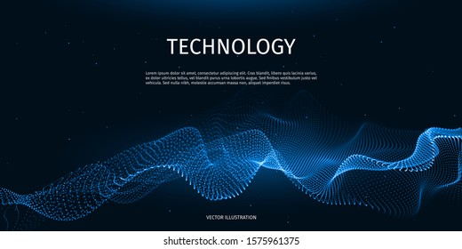 3d abstract digital technology background. Futuristic sci-fi user interface concept. Big data, artificial intelligence, music hud. Database. Emulation. Blockchain and cryptocurrency. Vector