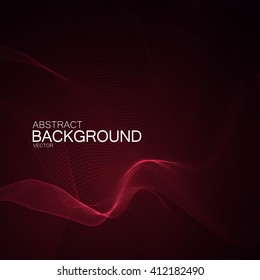 3D abstract digital wave of particles and wireframe. Futuristic vector illustration. HUD element. Technology concept. Abstract background