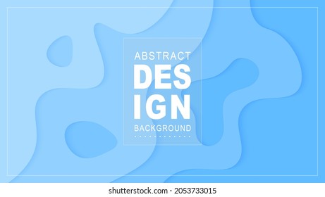 3d Abstrakter dynamischer blauer Papierschnitt-Designhintergrund
