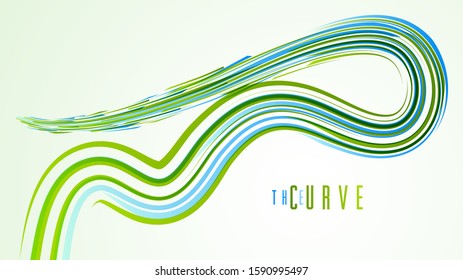 3D abstract dynamic lines in motion vector background, technology or science theme abstraction design element, futuristic template for ads or poster or cover.