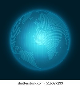 3D Abstract Earth Globe Vector Illustration | EPS10 Design