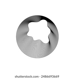 3D abstract element minimal geometric shape and seamless circle pattern vector icon graphic design and perspective model for modern visual concept.