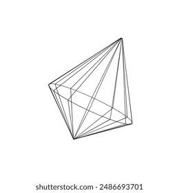 3D abstract element minimal geometric shape and seamless pattern combined with diamond vector icon and graphic model for innovative visual concept.