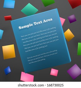 3D abstract floated papers background