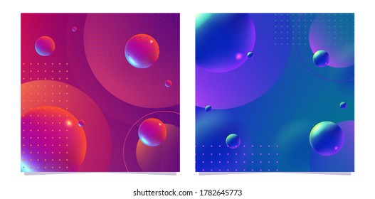 3D Abstract Fluid Background with Liquid Modern Shapes . Isolated Vector Elements 