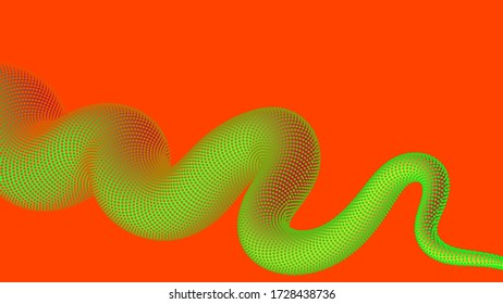 3 d forma de líquido abstracto sobre un fondo naranja. Ilustración vectorial. Fondo brillante, banner, afiche, plantillas creativas, tarjetas, portadas. Diseño abstracto geométrico. Copyspace.