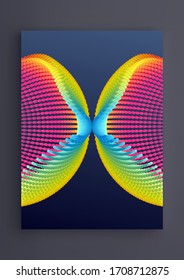 3d forma abstracta. Elemento decorativo para banner, tarjeta, afiche o diseño web. Ilustración vectorial con efecto dinámico.