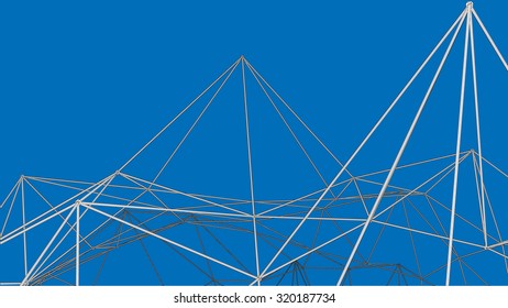 3d abstract framework construction