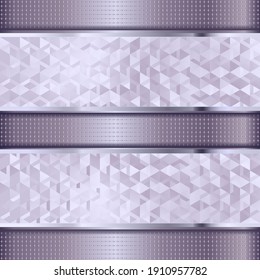 3D abstrakter geometrischer Hintergrund, metallische Textur