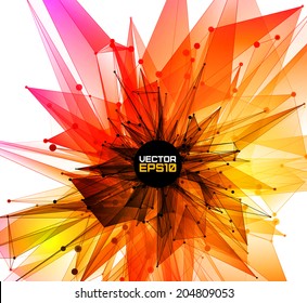 3D abstract geometric background.  Vector design layout for your presentations, flyers, posters.