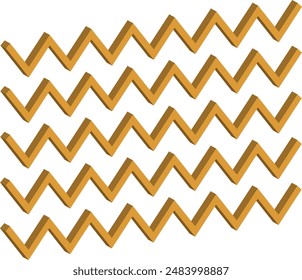 3d Abstract Geometric Icon Isolated on White Background. Vector Illustration