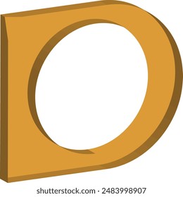 3d Abstract Geometric Icon Isolated on White Background. Vector Illustration