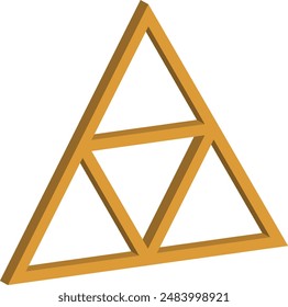 3d Abstract Geometric Icon Isolated on White Background. Vector Illustration