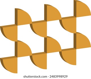 Icono geométrico Abstractas 3d aislado sobre fondo blanco. Ilustración vectorial