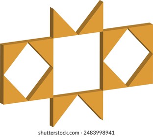 Icono geométrico Abstractas 3d aislado sobre fondo blanco. Ilustración vectorial