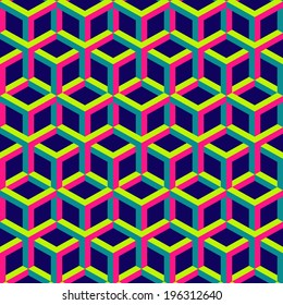 3d fondo geométrico abstracto sin costuras. Ilustración vectorial.