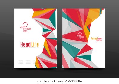 3d abstract geometric shapes. Modern minimal composition. Business annual report cover design. Vector abstract background