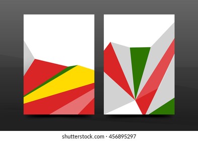 3d abstract geometric shapes. Modern minimal composition. Business annual report cover design. Vector abstract background