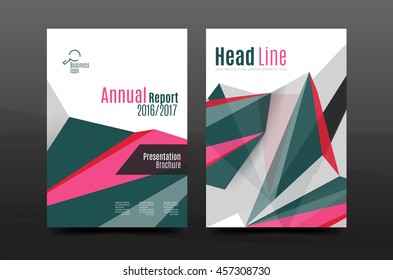 3d abstract geometric shapes. Modern minimal composition. Business annual report cover design. Vector abstract background
