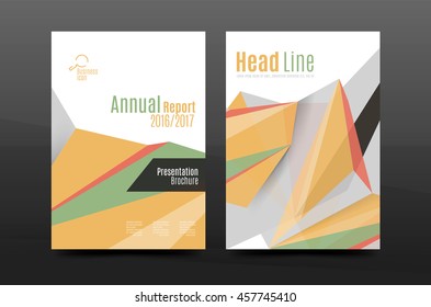 3d abstract geometric shapes. Modern minimal composition. Business annual report cover design. Vector abstract background