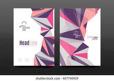 3d abstract geometric shapes. Modern minimal composition. Business annual report cover design. Vector abstract background
