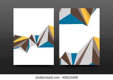 3d abstract geometric shapes. Modern minimal composition. Business annual report cover design. Vector abstract background