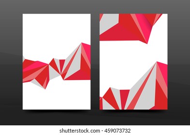 3d abstrakte geometrische Formen. Moderne minimale Komposition. Der Geschäftsjahresbericht deckt das Design ab. Abstrakter Vektorhintergrund