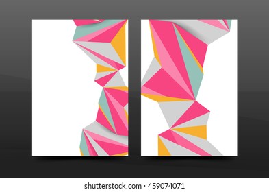3d formas geométricas abstractas. Composición mínima moderna. El diseño del informe anual comercial. Fondo abstracto vectorial