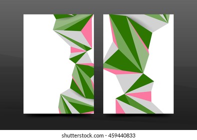 3d abstrakte geometrische Formen. Moderne minimale Komposition. Der Geschäftsjahresbericht deckt das Design ab. Abstrakter Vektorhintergrund