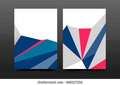3d abstract geometric shapes. Modern minimal composition. Business annual report cover design. Vector abstract background