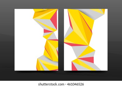 3d formas geométricas abstractas. Composición mínima moderna. El diseño del informe anual comercial. Fondo abstracto vectorial