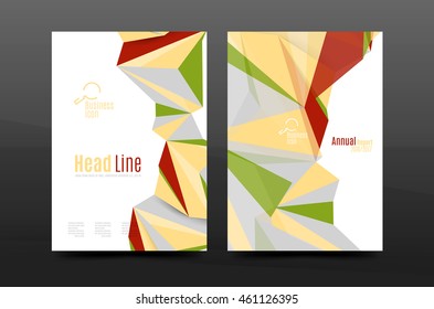 3d abstract geometric shapes. Modern minimal composition. Business annual report cover design. Vector abstract background