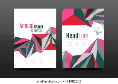 3d abstract geometric shapes. Modern minimal composition. Business annual report cover design. Vector abstract background