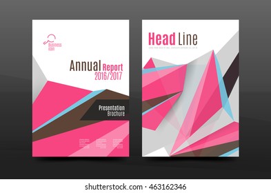 3d abstract geometric shapes. Modern minimal composition. Business annual report cover design. Vector abstract background