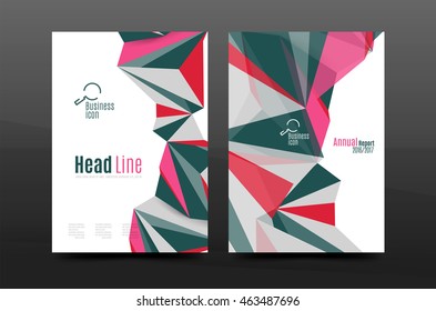 3d abstract geometric shapes. Modern minimal composition. Business annual report cover design. Vector abstract background