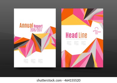 3d abstract geometric shapes. Modern minimal composition. Business annual report cover design. Vector abstract background