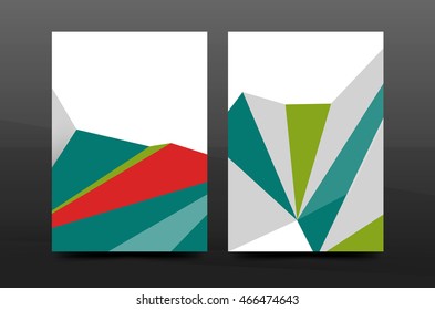 3d abstract geometric shapes. Modern minimal composition. Business annual report cover design. Vector abstract background
