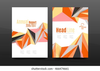 3d abstract geometric shapes. Modern minimal composition. Business annual report cover design. Vector abstract background