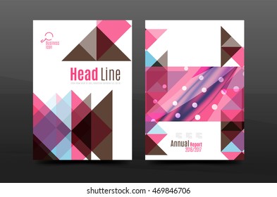 3d abstract geometric shapes. Modern minimal composition. Business annual report cover design. Vector abstract background