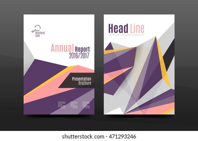 3d abstract geometric shapes. Modern minimal composition. Business annual report cover design. Vector abstract background